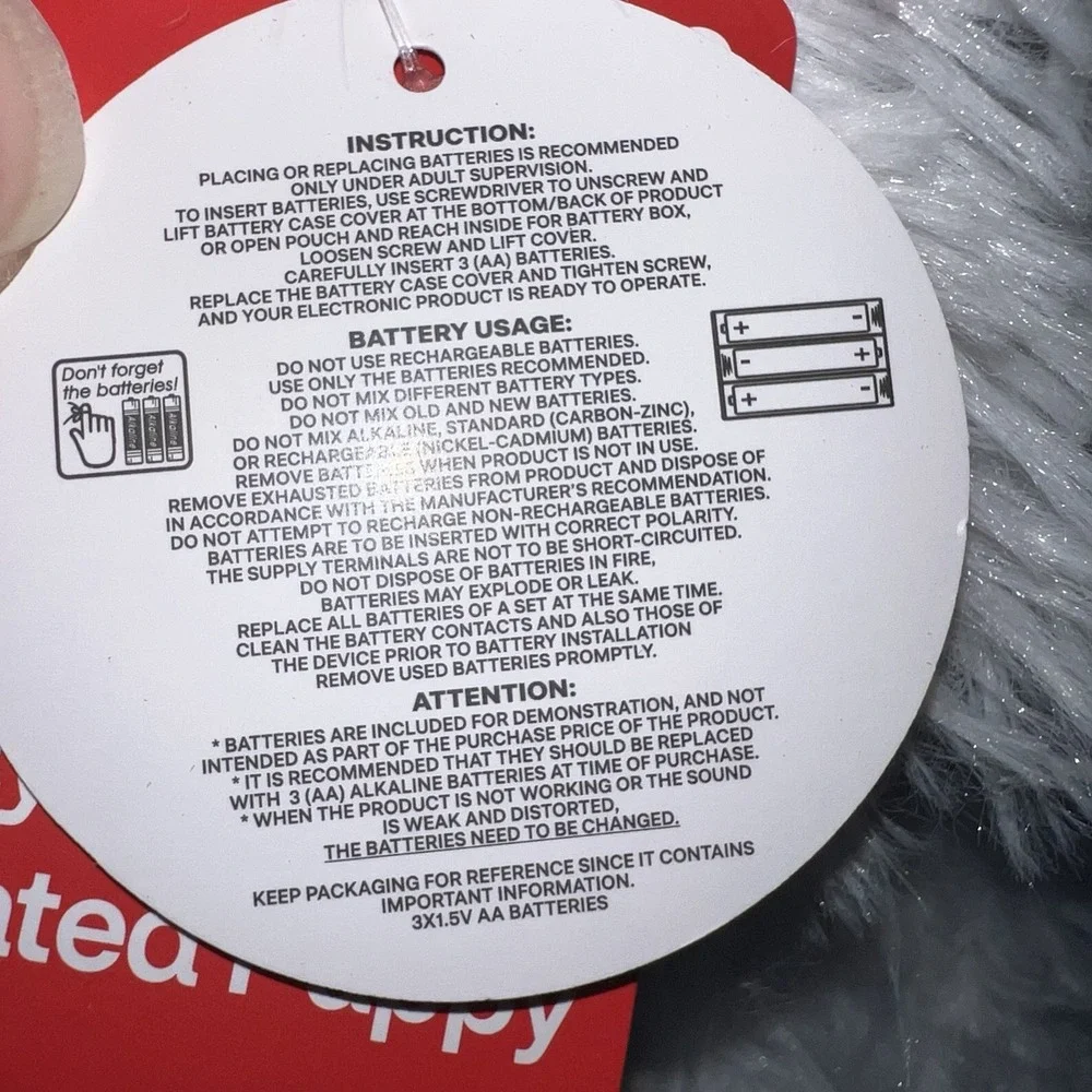 Dan Dee Spinning Animated White Dancing Christmas Dog Puppy Jingle Bells Holiday